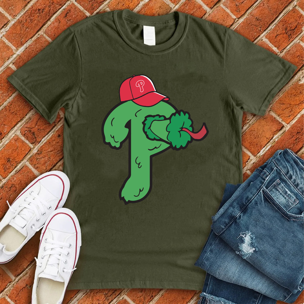 Philly Mascot T-Shirt T-Shirt tshirts.com Military Green S 