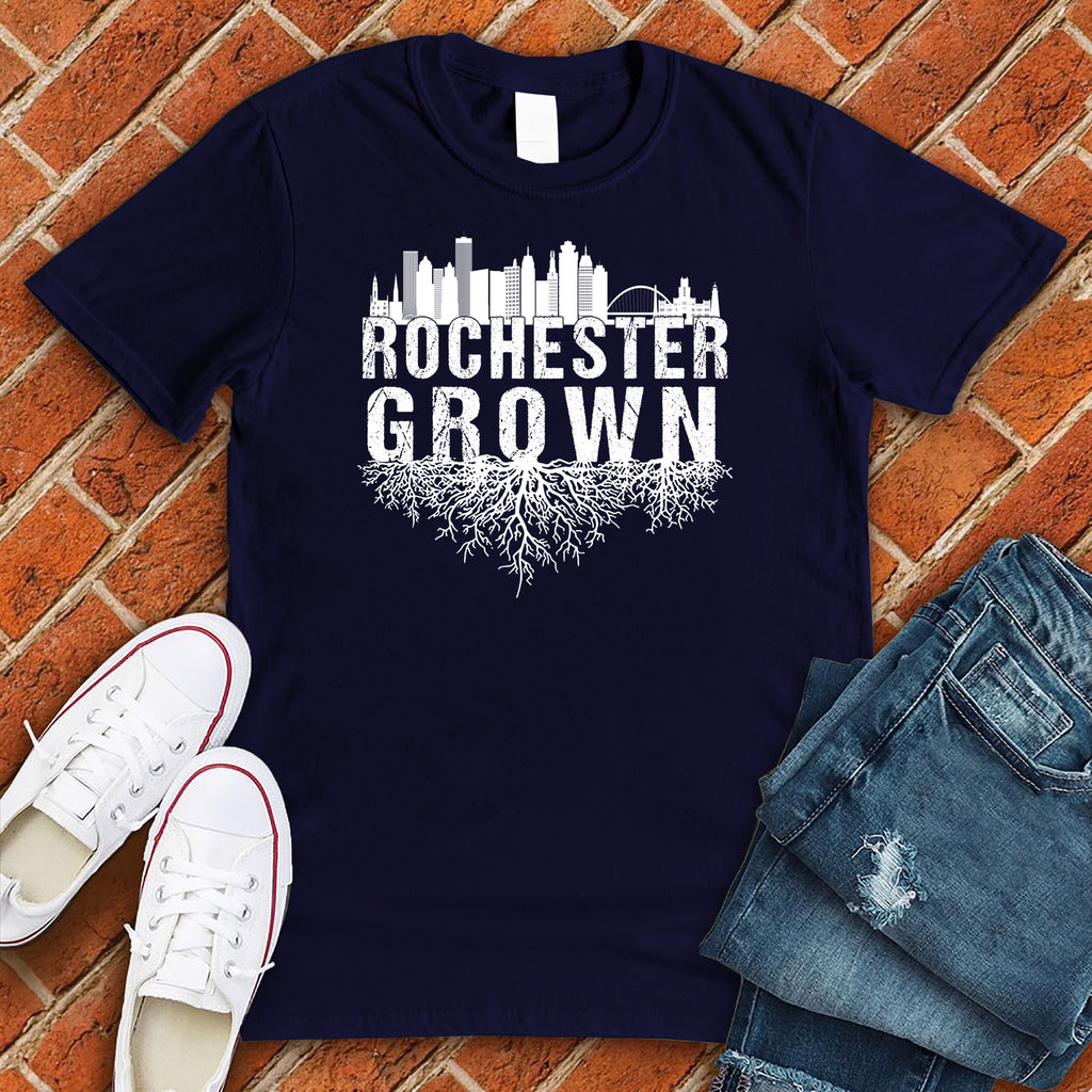 Rochester Grown T-Shirt T-Shirt tshirts.com Navy S 