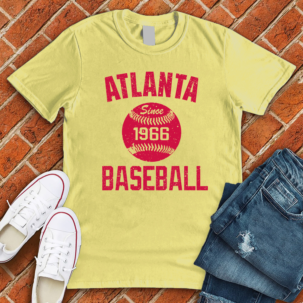 Atlanta Baseball T-Shirt T-Shirt Tshirts.com Heather French Vanilla S 