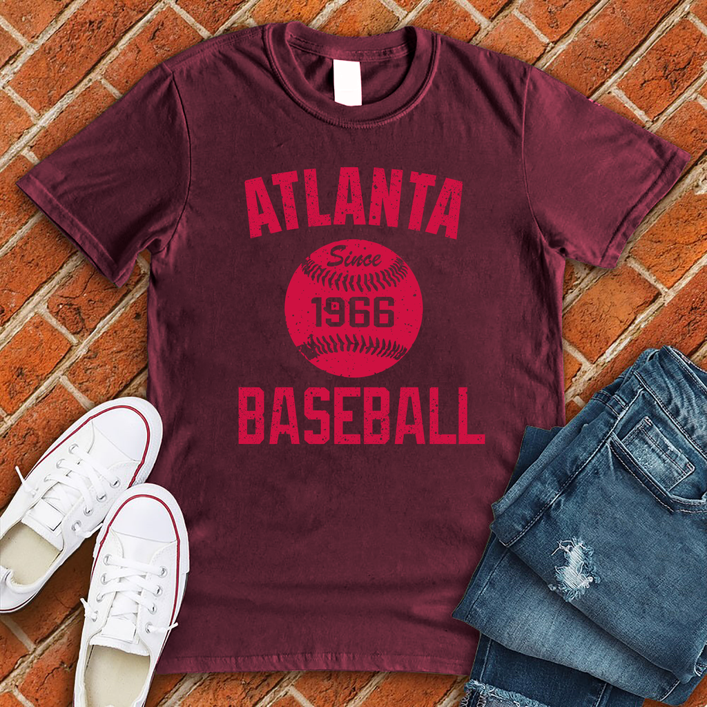 Atlanta Baseball T-Shirt T-Shirt Tshirts.com Maroon S 