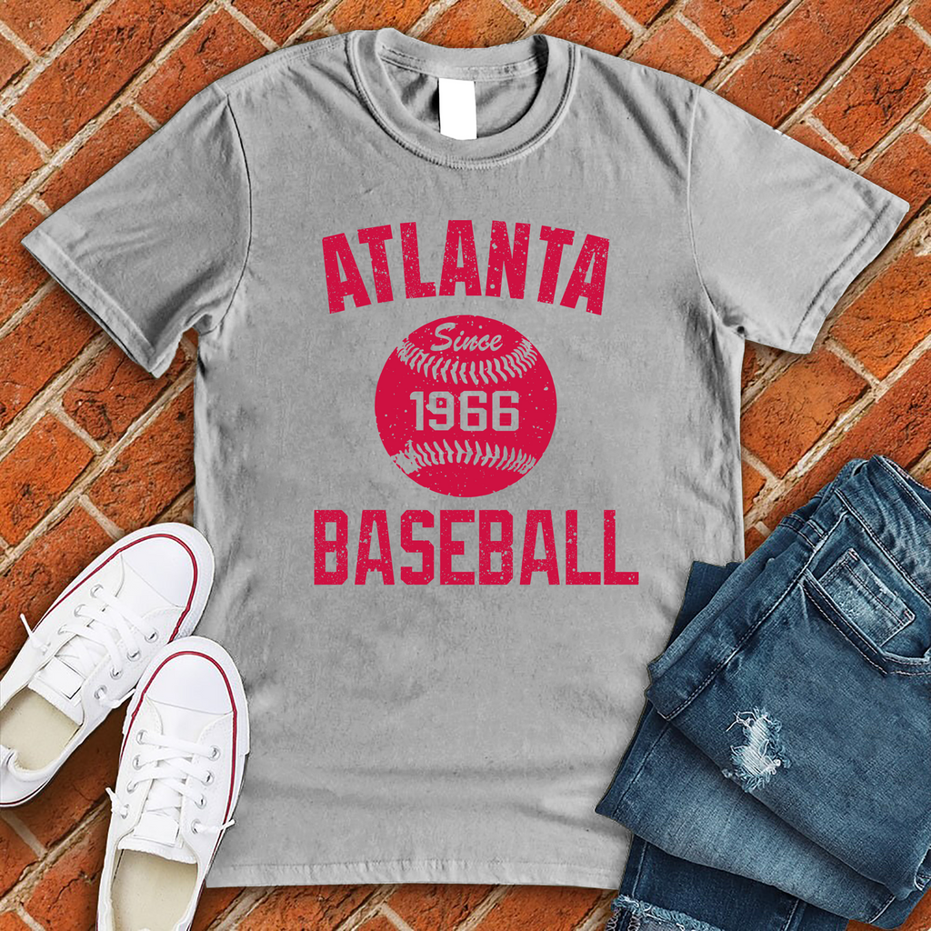 Atlanta Baseball T-Shirt T-Shirt Tshirts.com Solid Athletic Grey S 