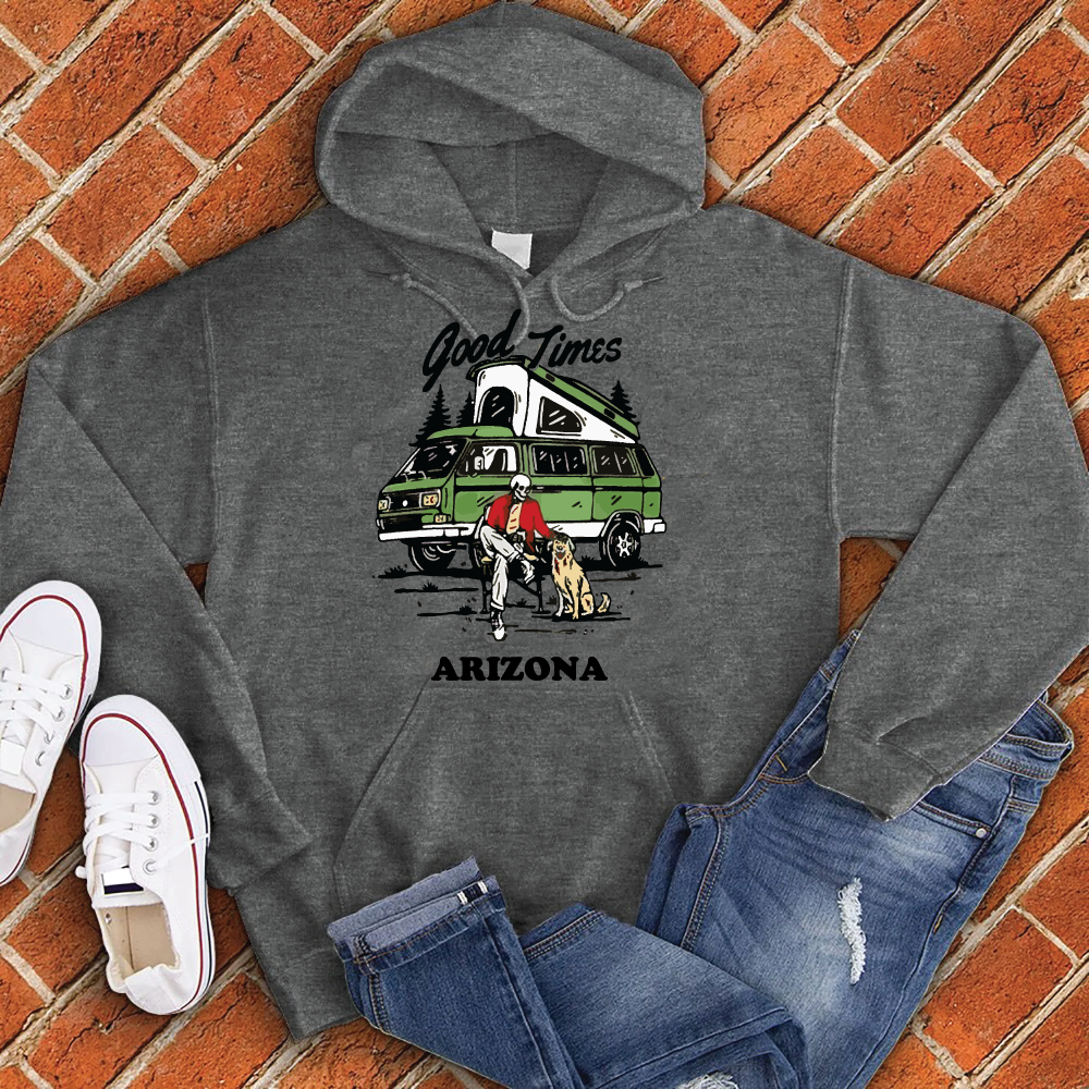 Good Times Arizona Hoodie Hoodie Tshirts.com Charcoal Heather S 
