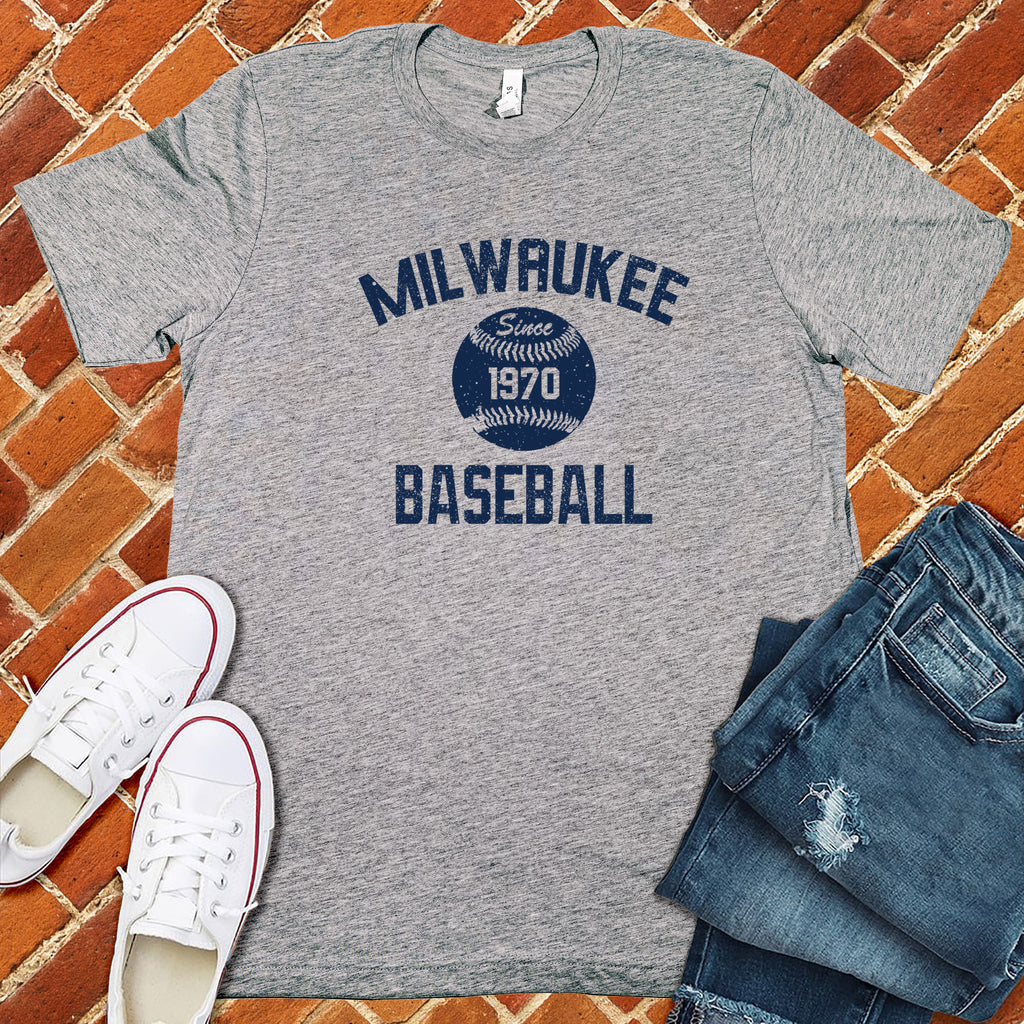 Milwaukee Baseball T-Shirt T-Shirt Tshirts.com Athletic Heather S 