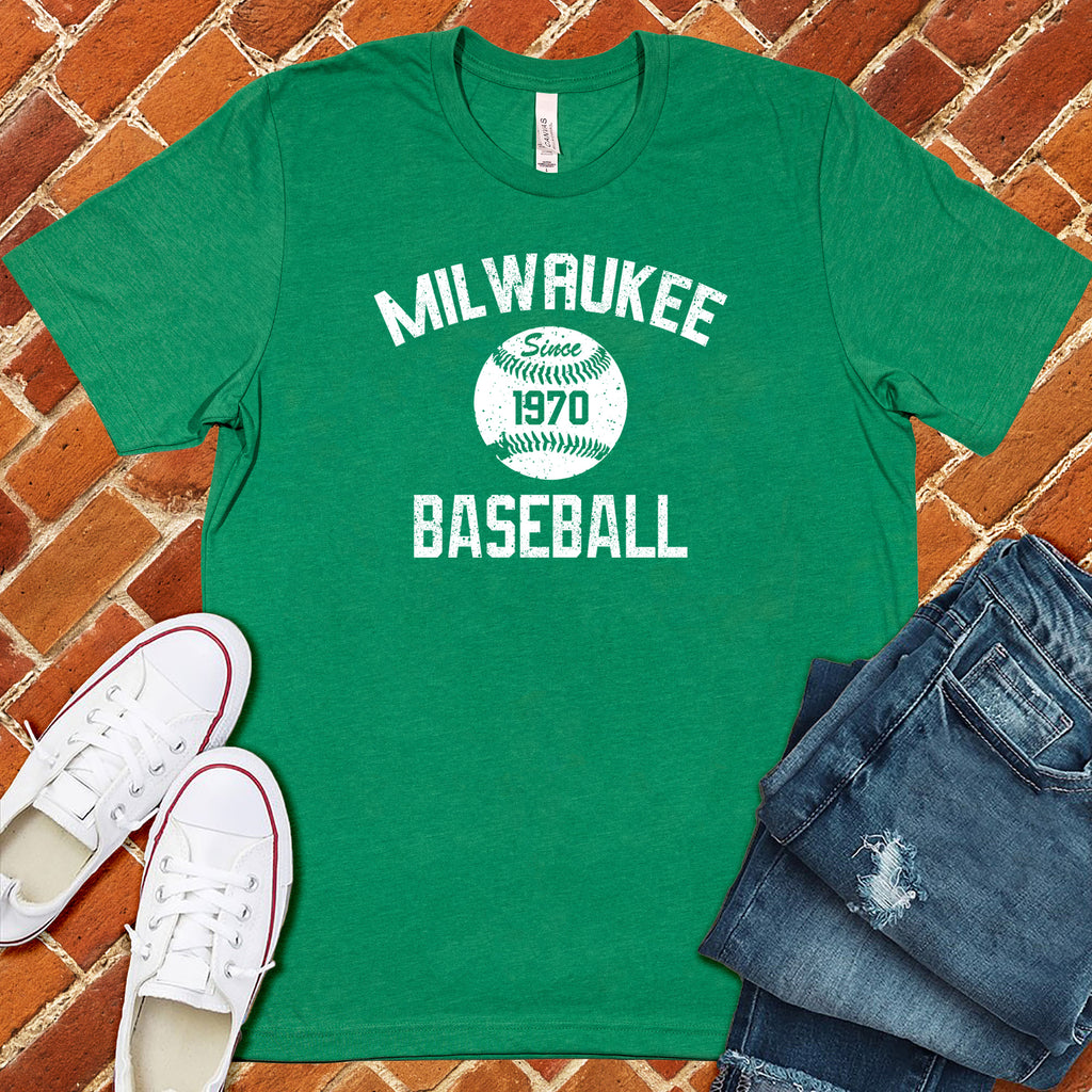 Milwaukee Baseball T-Shirt T-Shirt Tshirts.com Heather Kelly S 
