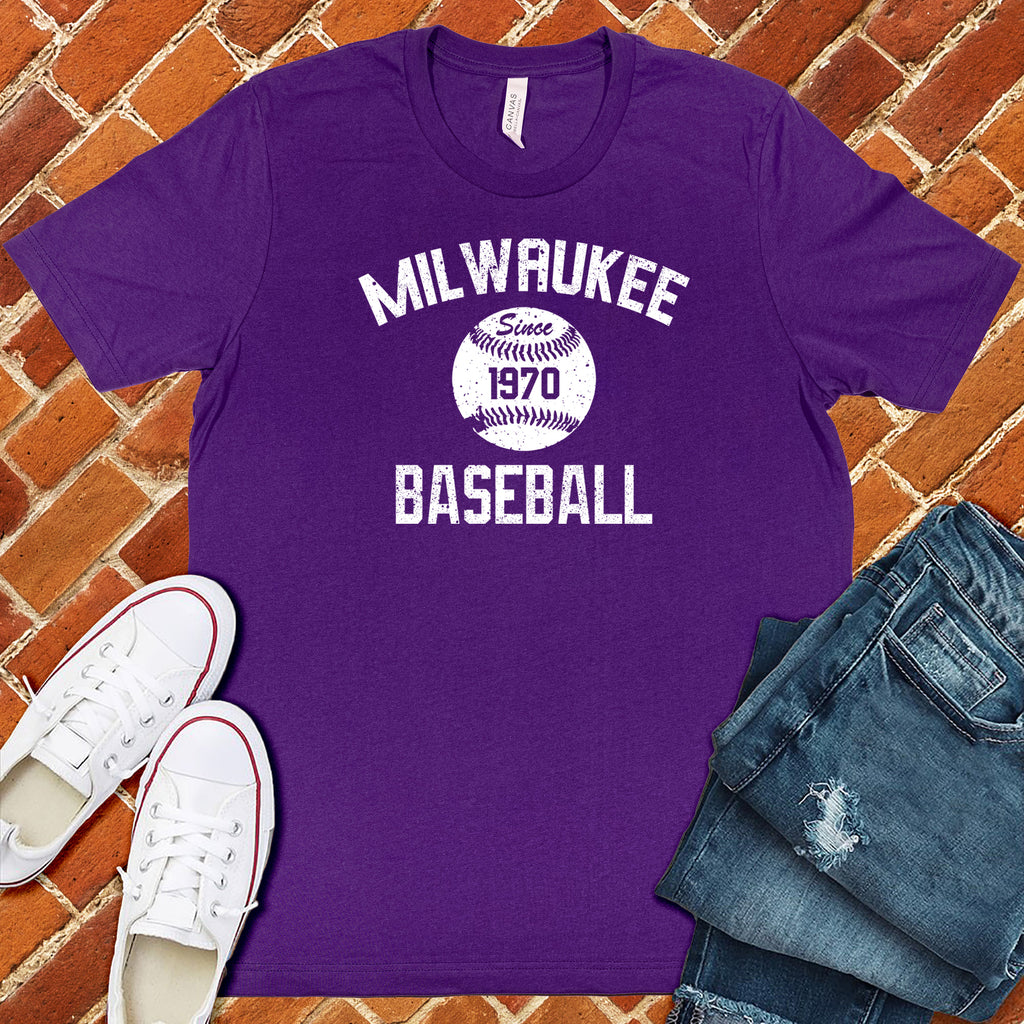 Milwaukee Baseball T-Shirt T-Shirt Tshirts.com Team Purple S 