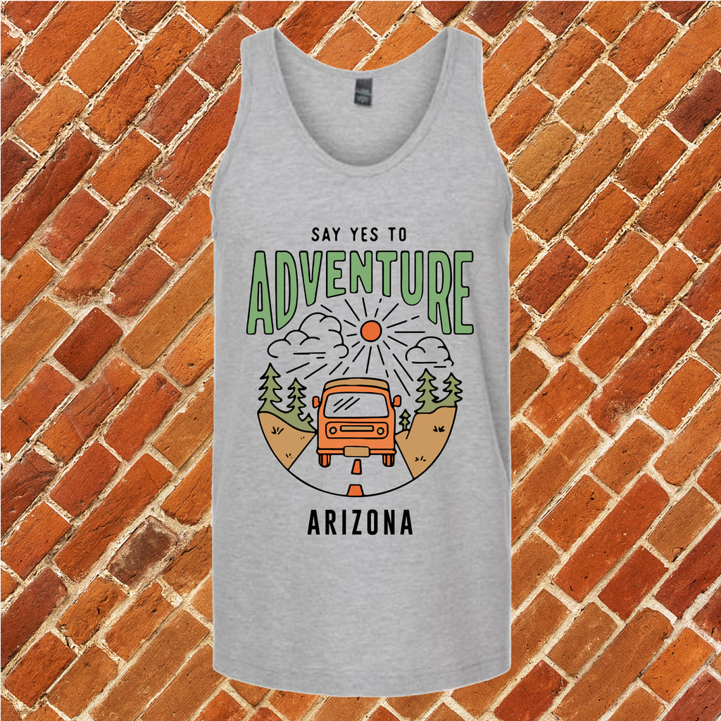 Say Yes To Adventure Arizona Unisex Tank Top Tank Top Tshirts.com Heather Grey S 