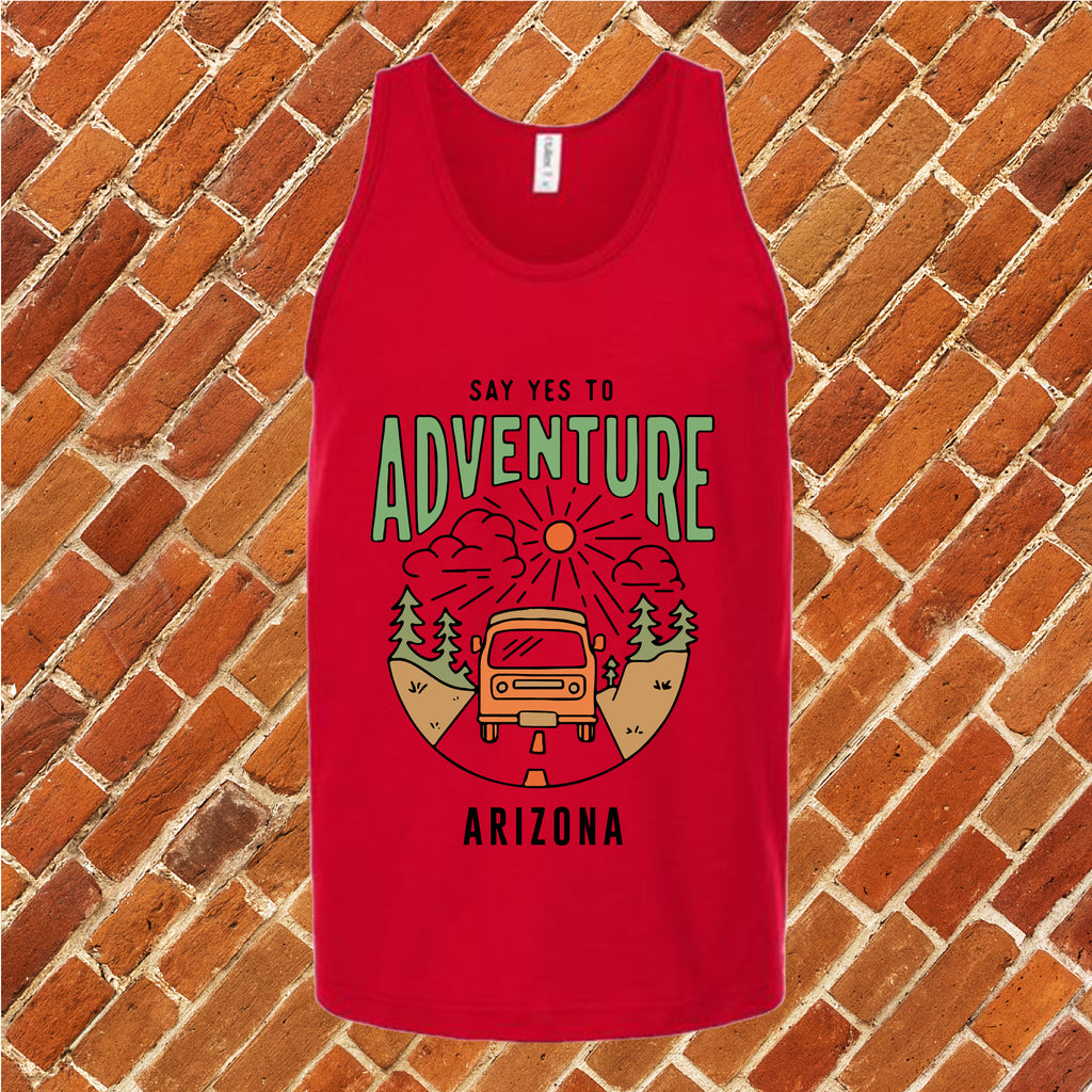 Say Yes To Adventure Arizona Unisex Tank Top Tank Top Tshirts.com Red S 