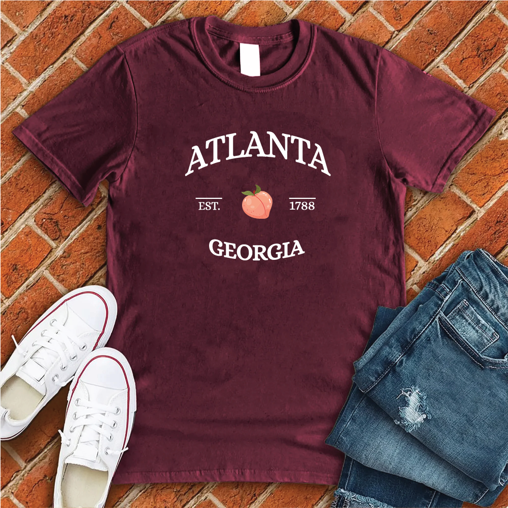 Atlanta Georgia Peach T-Shirt T-Shirt tshirts.com Maroon S 