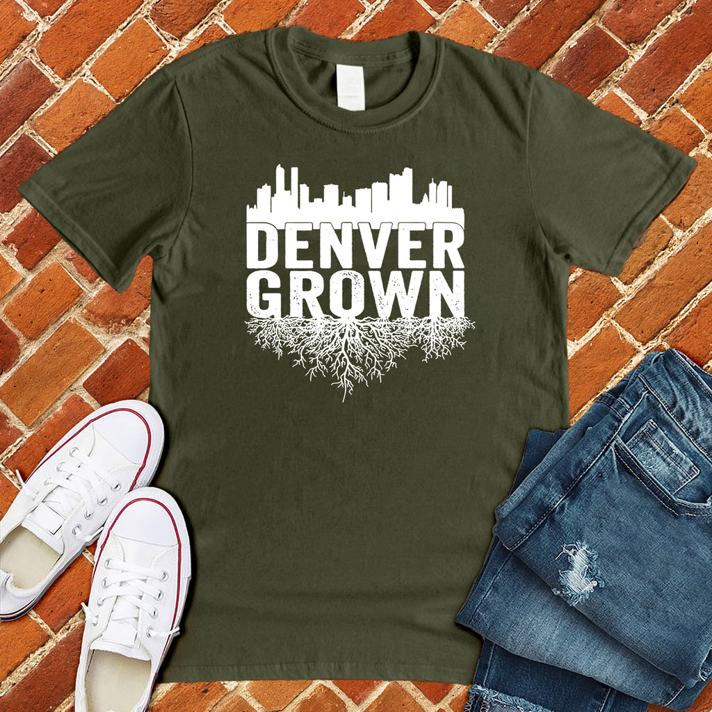 Denver Grown T-Shirt T-Shirt tshirts.com Military Green S 