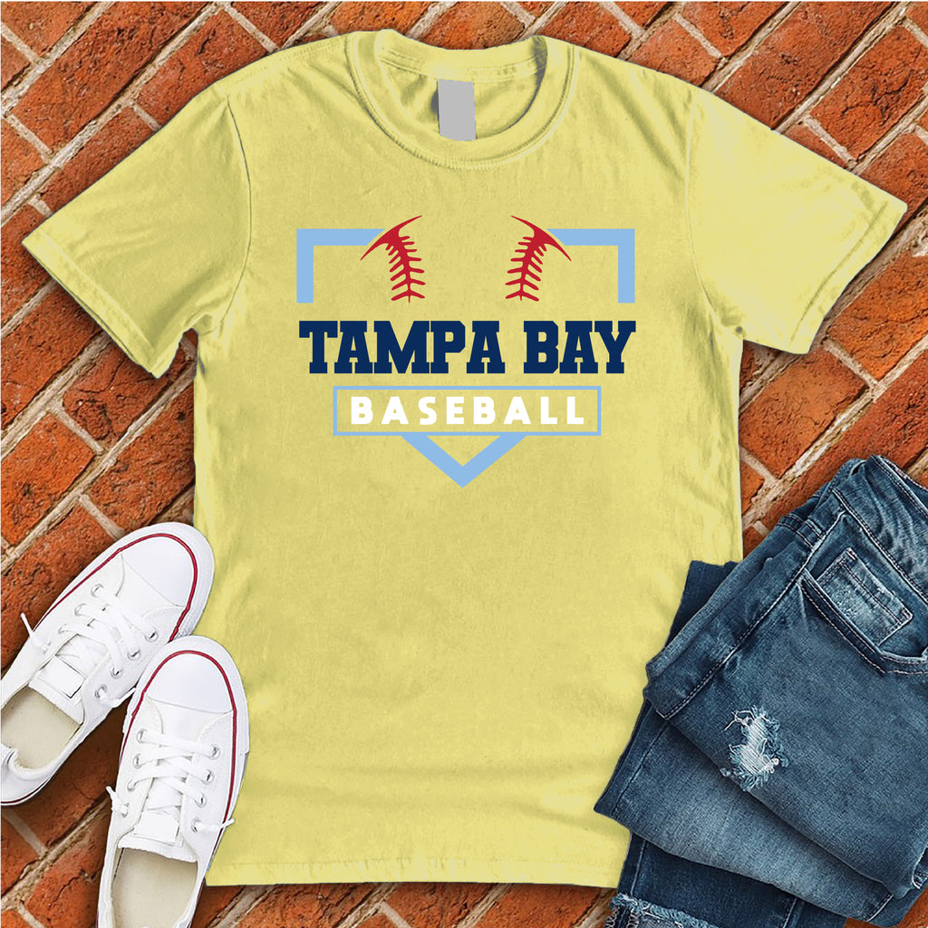 Tampa Bay Homeplate T-Shirt T-Shirt Tshirts.com Heather French Vanilla S 