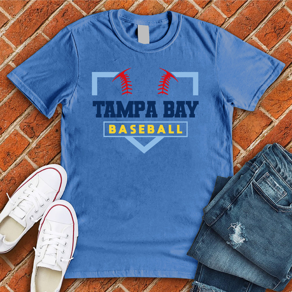 Tampa Bay Homeplate T-Shirt T-Shirt Tshirts.com Heather True Royal S 