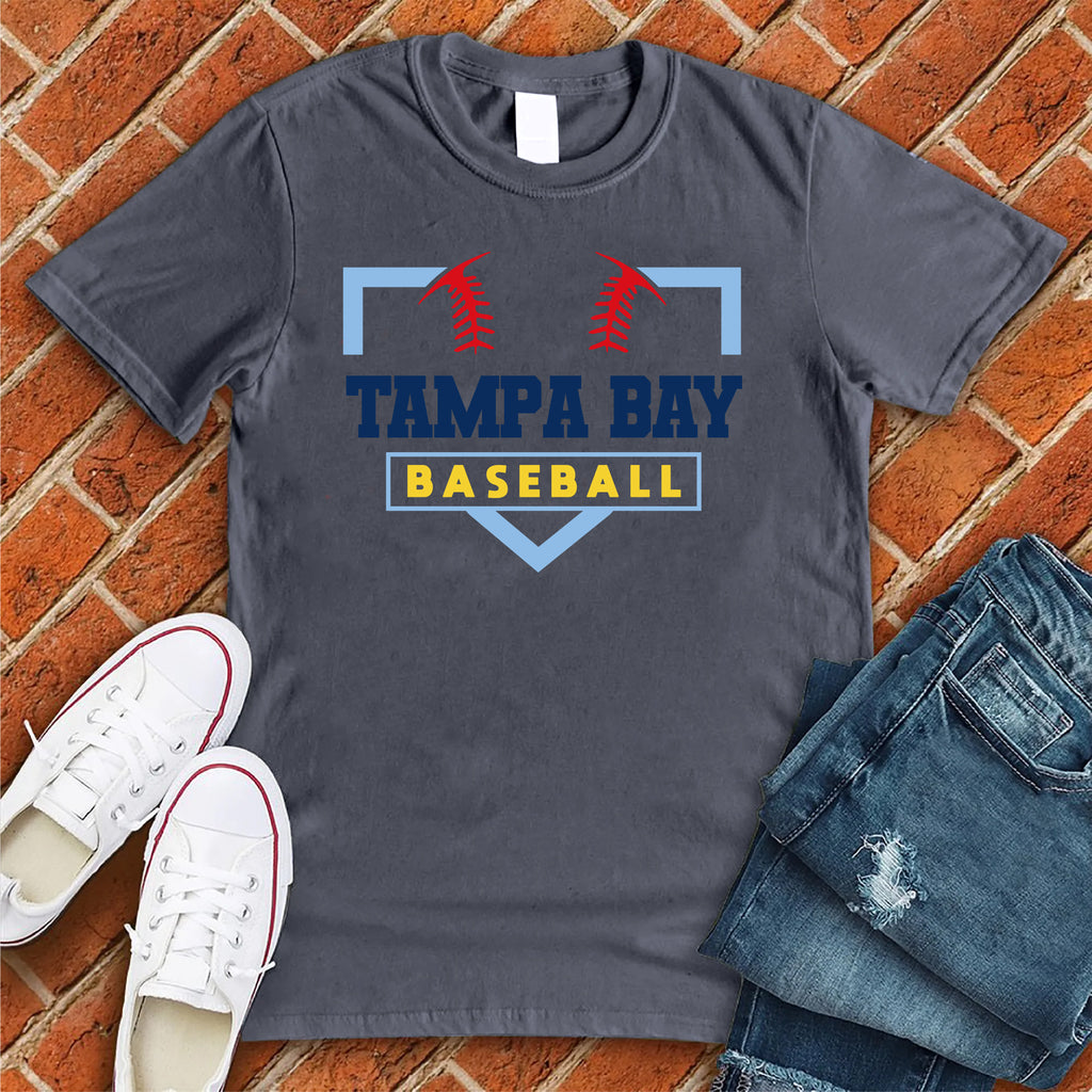 Tampa Bay Homeplate T-Shirt T-Shirt Tshirts.com Heather Navy S 