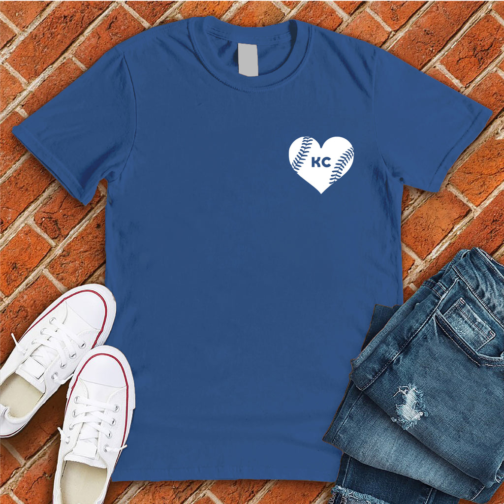 KC Baseball Pocket Heart T-Shirt T-Shirt Tshirts.com True Royal S 