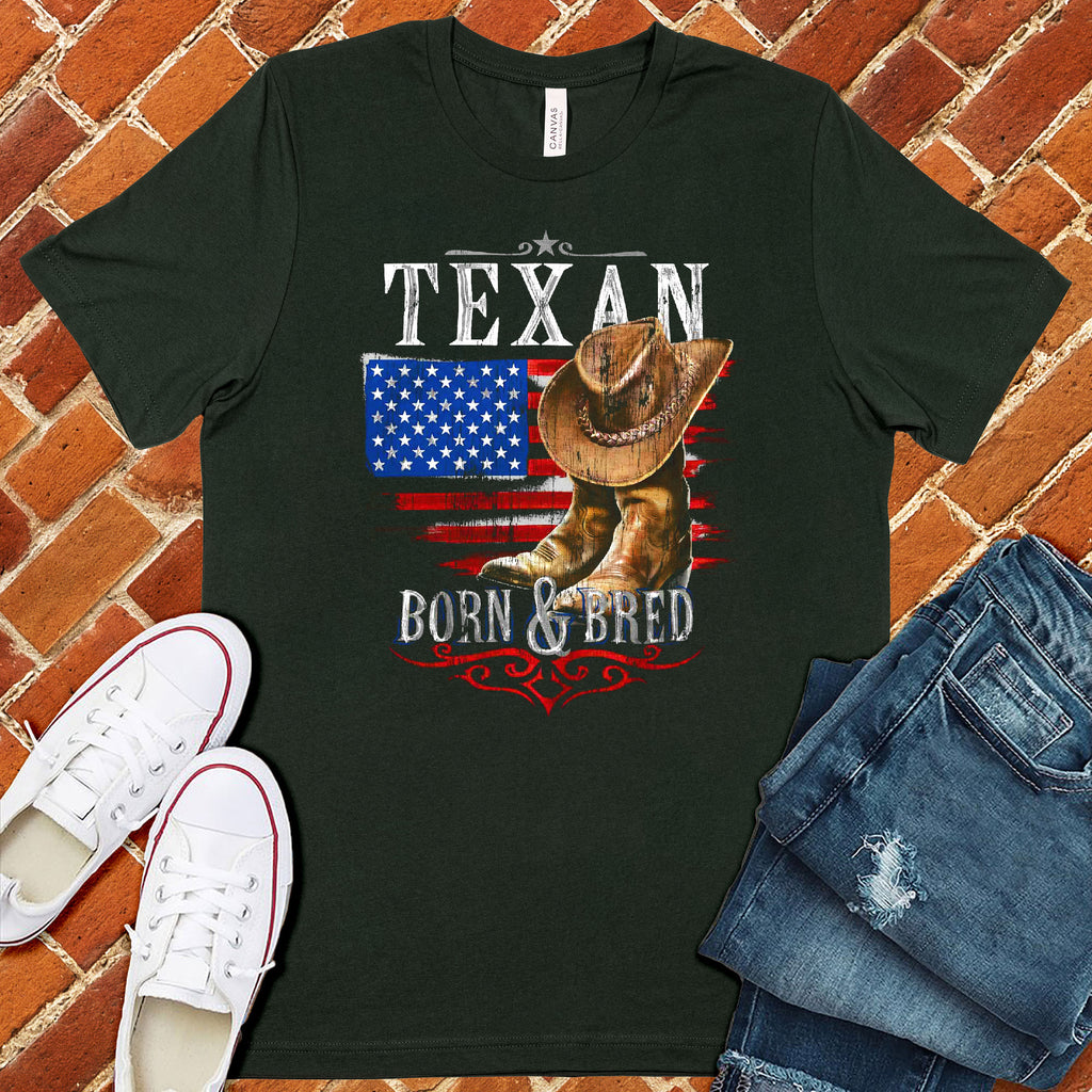 Texan Born & Bred T-Shirt T-Shirt Tshirts.com Forest S 