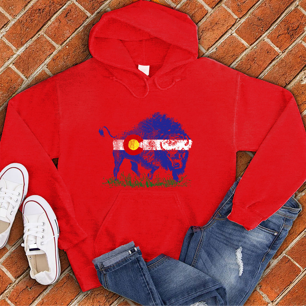 Colorado Buffalo Hoodie Hoodie tshirts.com Red S 
