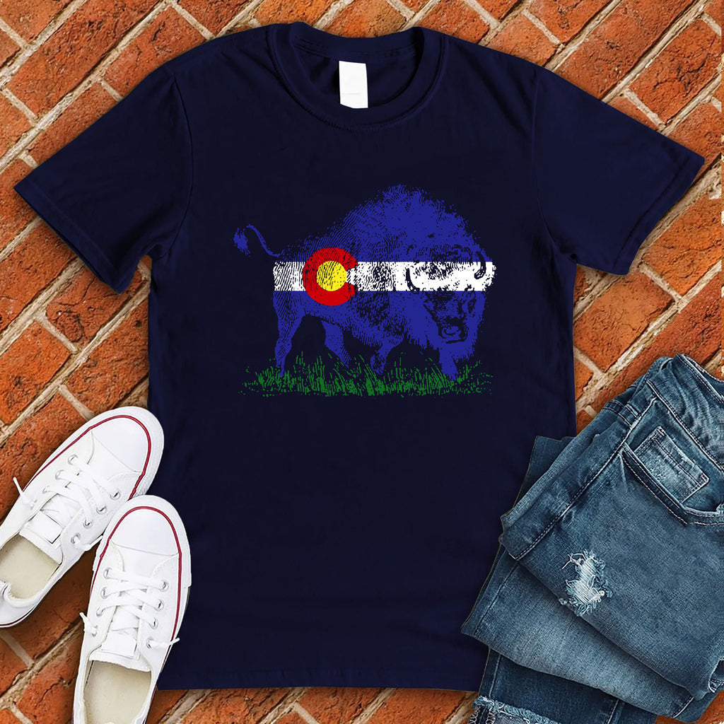Colorado Buffalo T-Shirt T-Shirt tshirts.com Navy S 