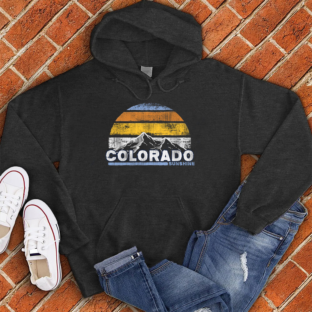 Colorado Sunshine Distressed Hoodie Hoodie tshirts.com Black S 