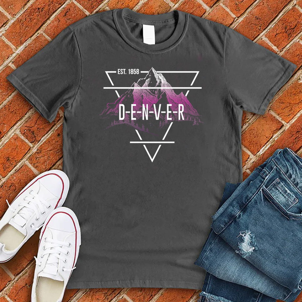 Denver Mountains T-Shirt T-Shirt tshirts.com Dark Heather Grey S 
