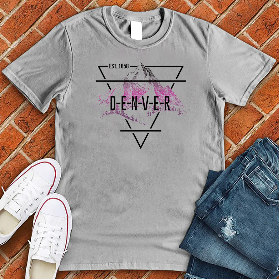 Denver Mountains T-Shirt T-Shirt tshirts.com Sport Grey S 
