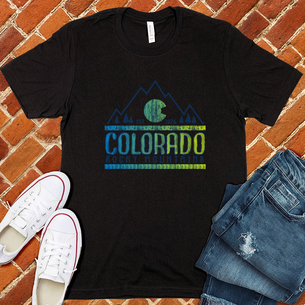 Colorado Rockies Ombre T-Shirt T-Shirt tshirts.com Black S 
