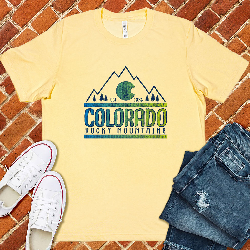 Colorado Rockies Ombre T-Shirt T-Shirt tshirts.com Heather French Vanilla S 