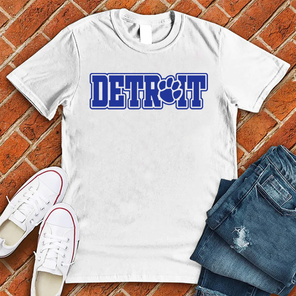 Detroit Paw T-Shirt T-Shirt tshirts.com White S 
