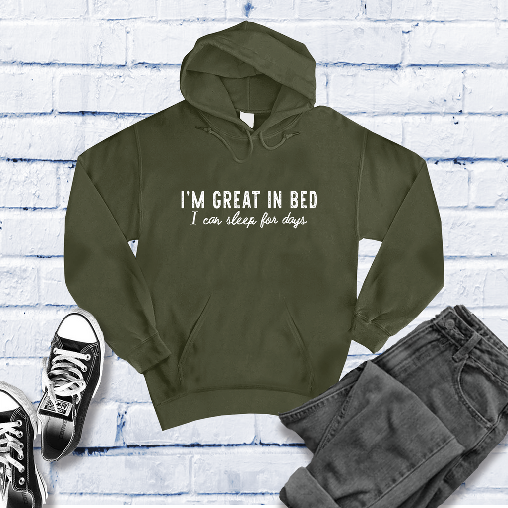 Great In Bed Hoodie Hoodie Tshirts.com Army S 