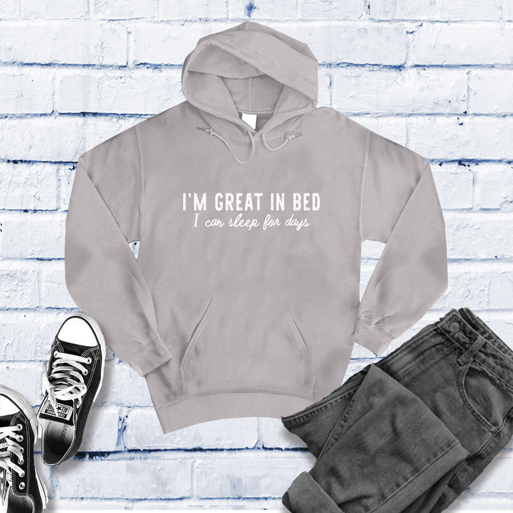Great In Bed Hoodie Hoodie Tshirts.com Grey Heather S 