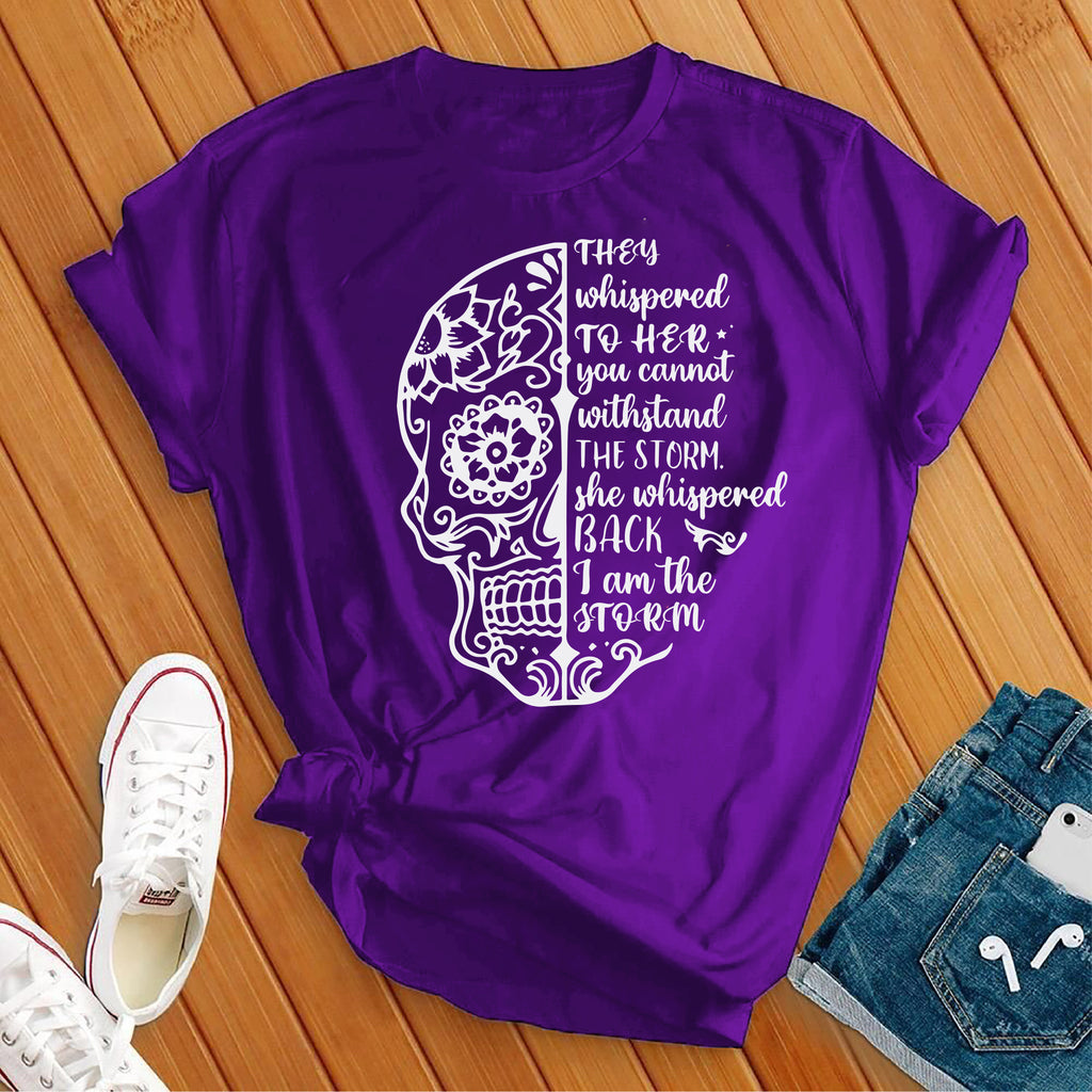 I Am The Storm Skull T-Shirt T-Shirt Tshirts.com Team Purple S 