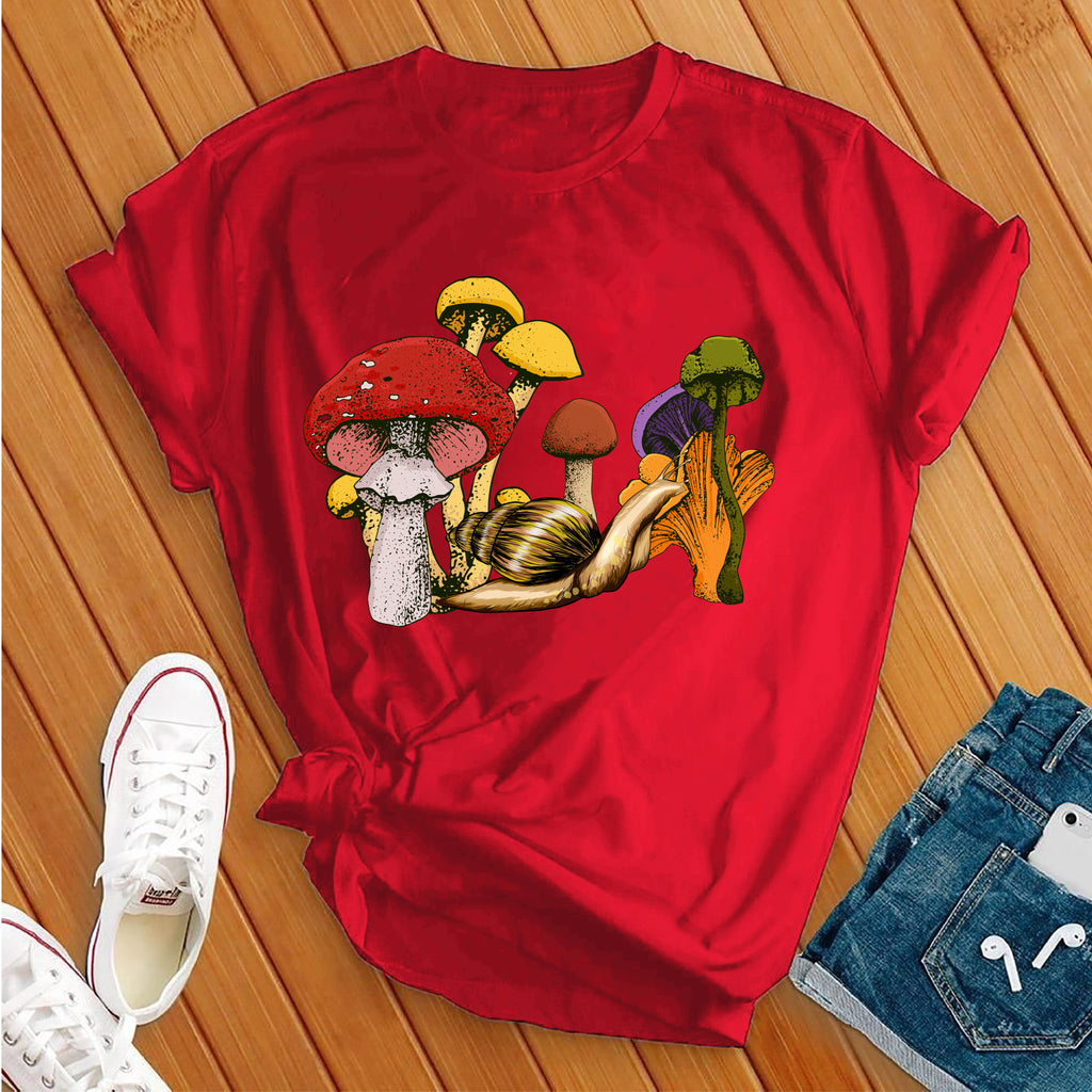 Mushroom Snail T-Shirt T-Shirt Tshirts.com Red S 
