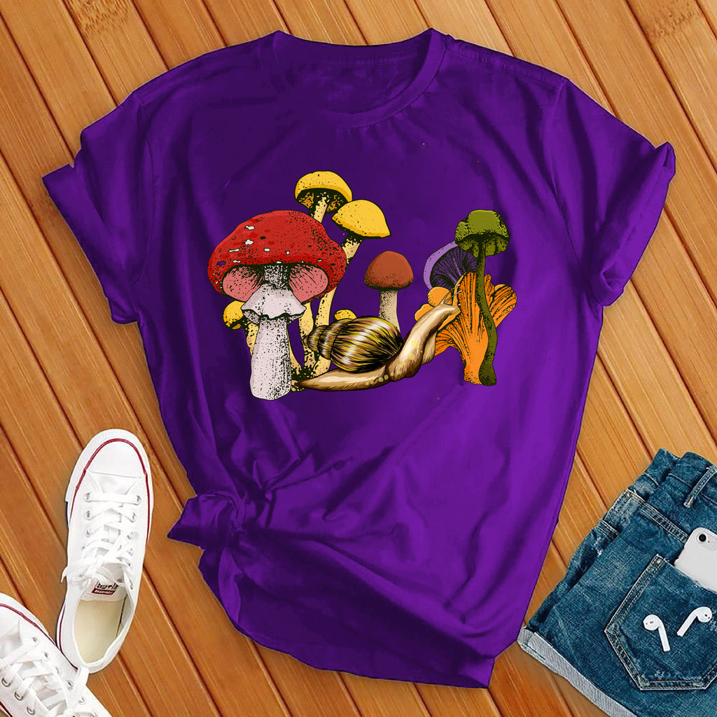 Mushroom Snail T-Shirt T-Shirt Tshirts.com Team Purple S 