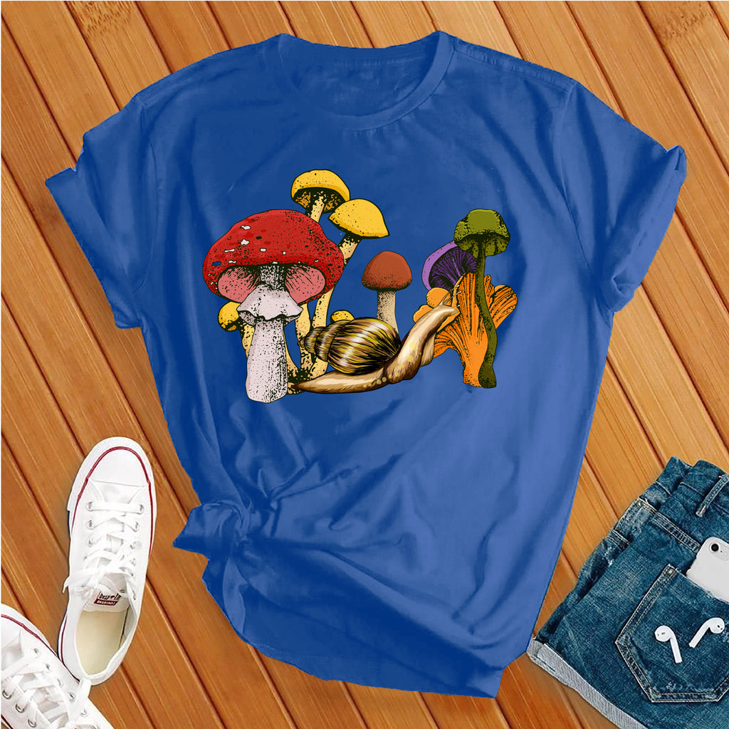 Mushroom Snail T-Shirt T-Shirt Tshirts.com True Royal S 