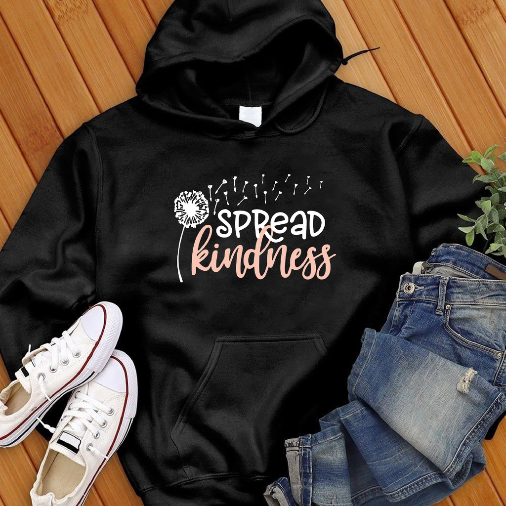 Spread Kindness Dandelion Hoodie Hoodie Tshirts.com Black S 