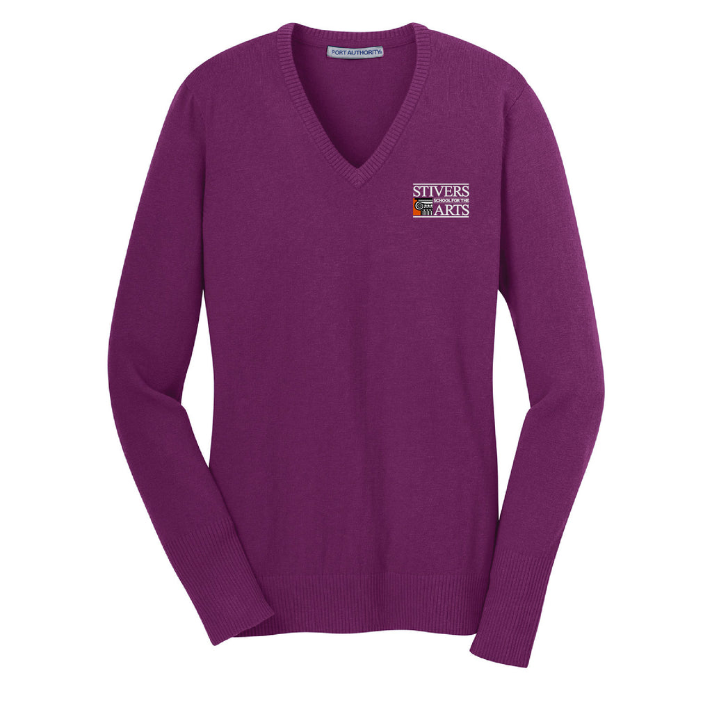Ladies V-Neck Sweater LSW285/E19395  Logos at Work   