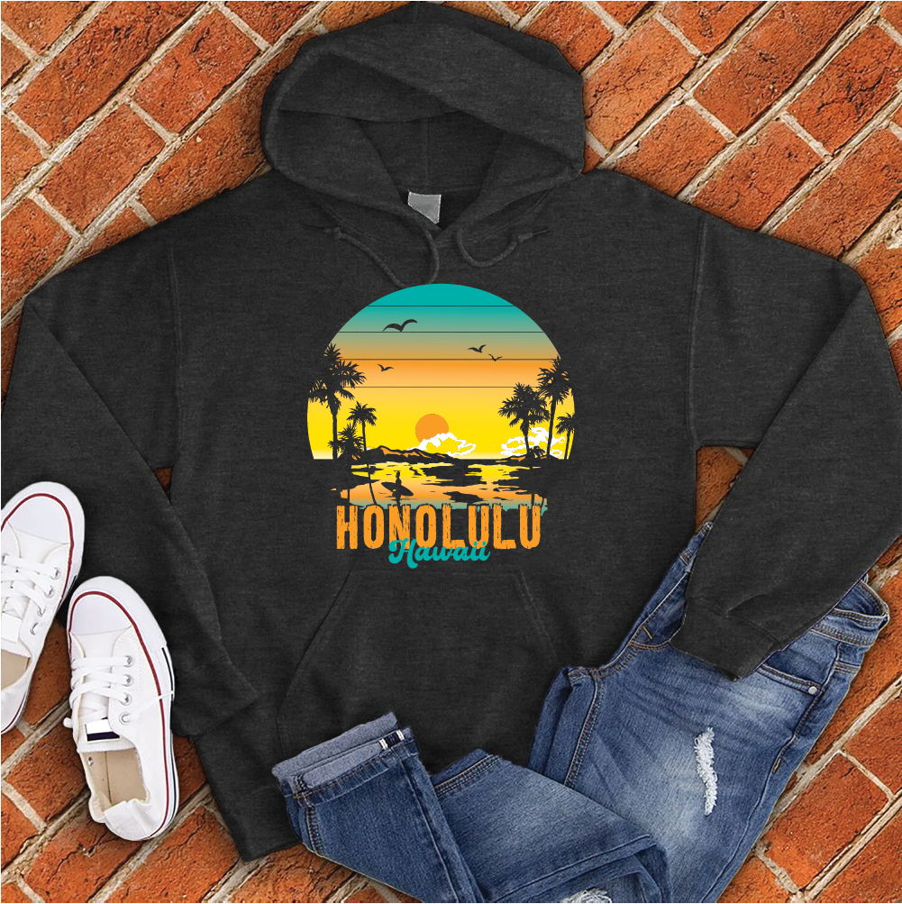 Honolulu Beach Hoodie Hoodie tshirts.com Black S 