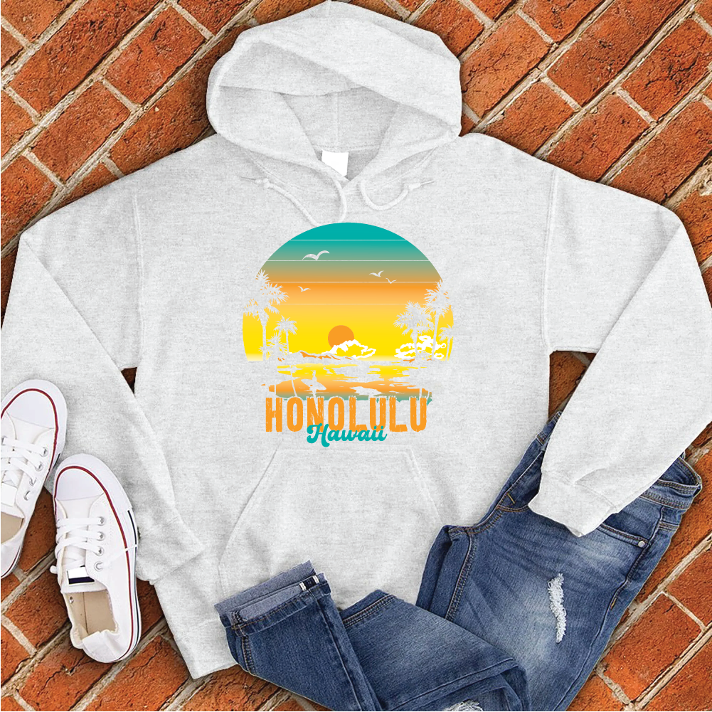 Honolulu Beach Hoodie Hoodie tshirts.com White S 