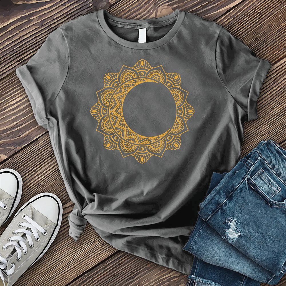 Moonflower Mandala T-Shirt T-Shirt Tshirts.com Asphalt S 
