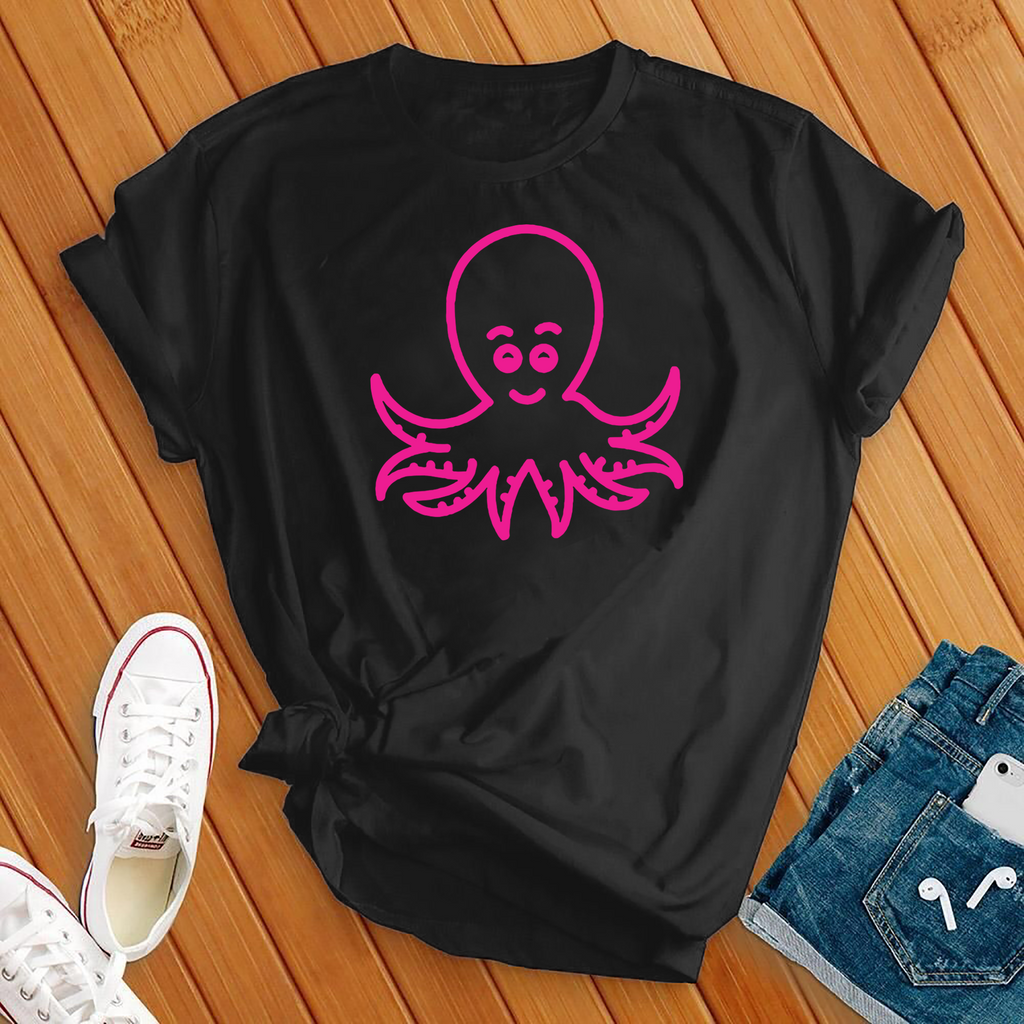 Cute Octopus T-Shirt T-Shirt Tshirts.com Black S 