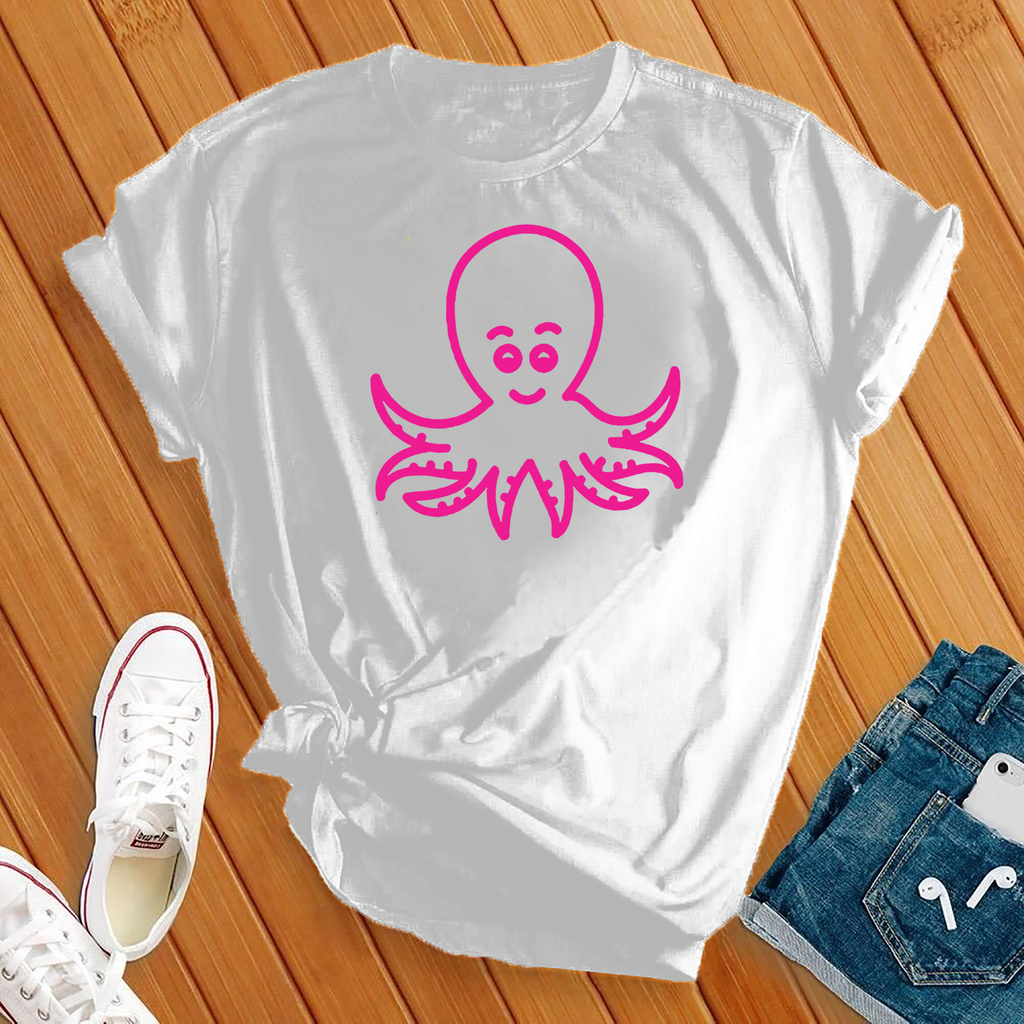 Cute Octopus T-Shirt T-Shirt Tshirts.com White S 
