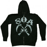 Sons of Anarchy Crossed Sickles Full Zip Hoodie Sweatshirt Image