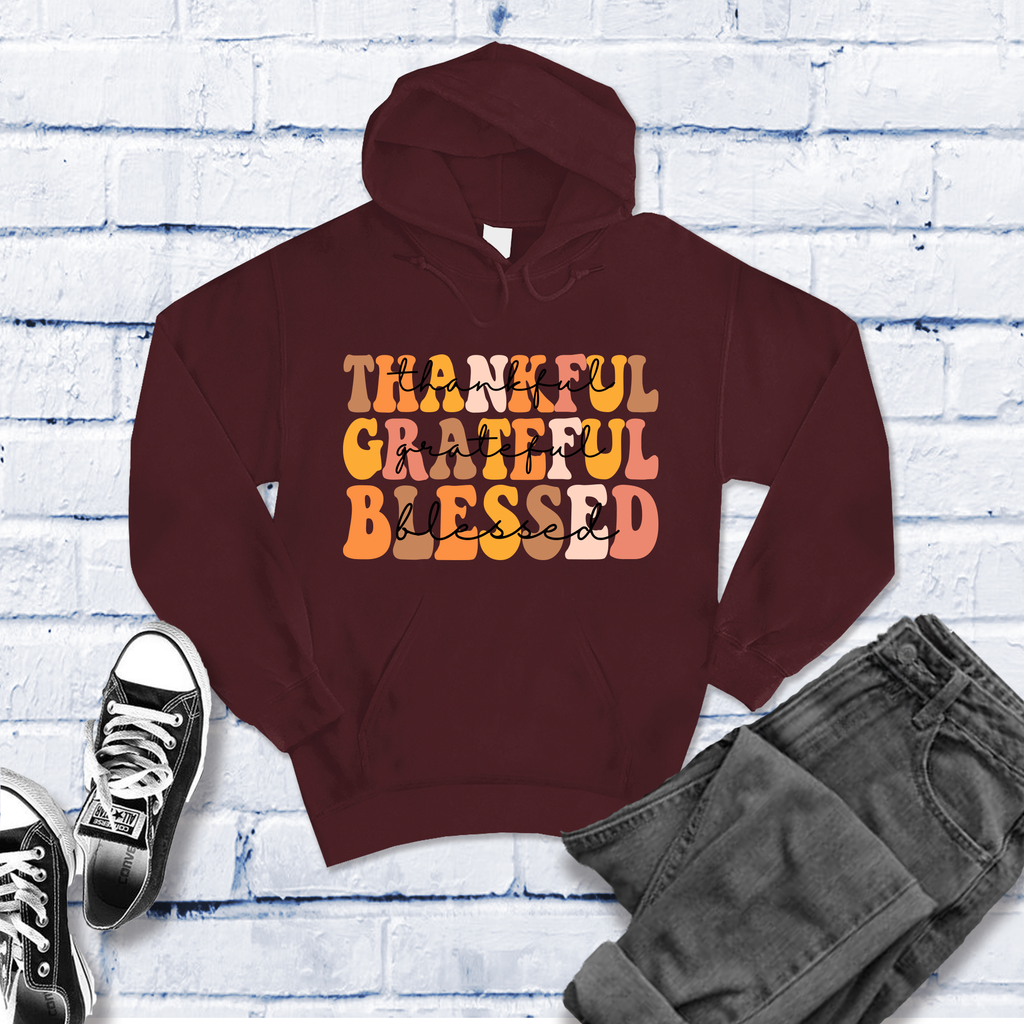 Fall Thankful Grateful Blessed Hoodie Hoodie tshirts.com Maroon S 