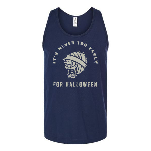 It's Never Too Early for Halloween Unisex Tank Top Tank Top Tshirts.com Navy S 