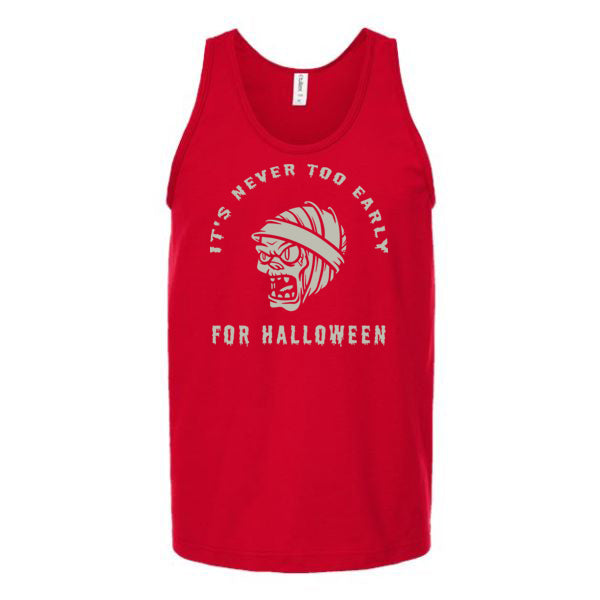 It's Never Too Early for Halloween Unisex Tank Top Tank Top Tshirts.com Red S 