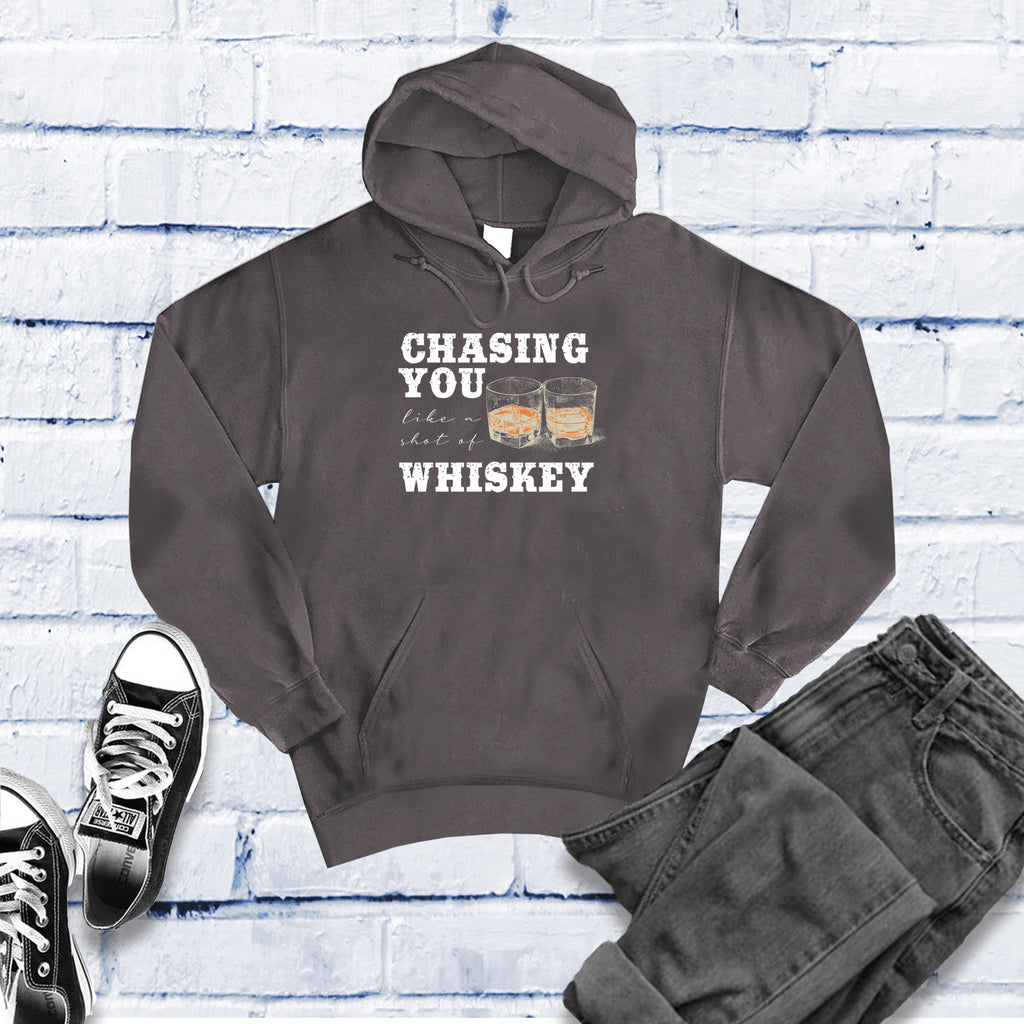 Chasing You Like a Shot of Whiskey Hoodie Hoodie tshirts.com Charcoal Heather S 