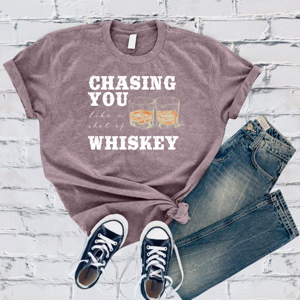 Chasing You Like a Shot of Whiskey T-Shirt T-Shirt tshirts.com Heather Purple S 