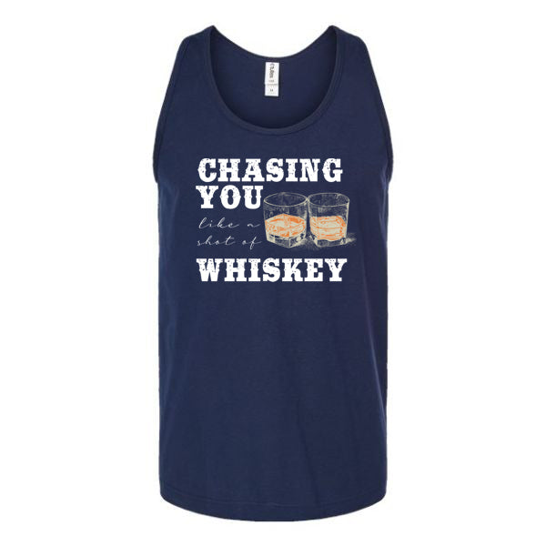 Chasing You Like a Shot of Whiskey Unisex Tank Top Tank Top tshirts.com Navy S 