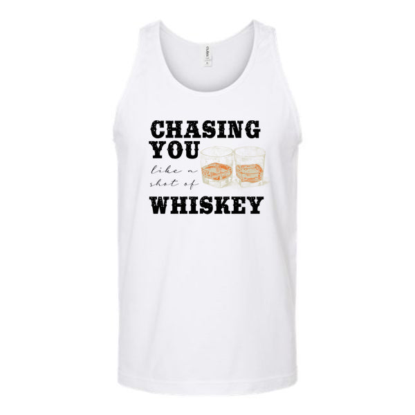Chasing You Like a Shot of Whiskey Unisex Tank Top Tank Top tshirts.com White S 