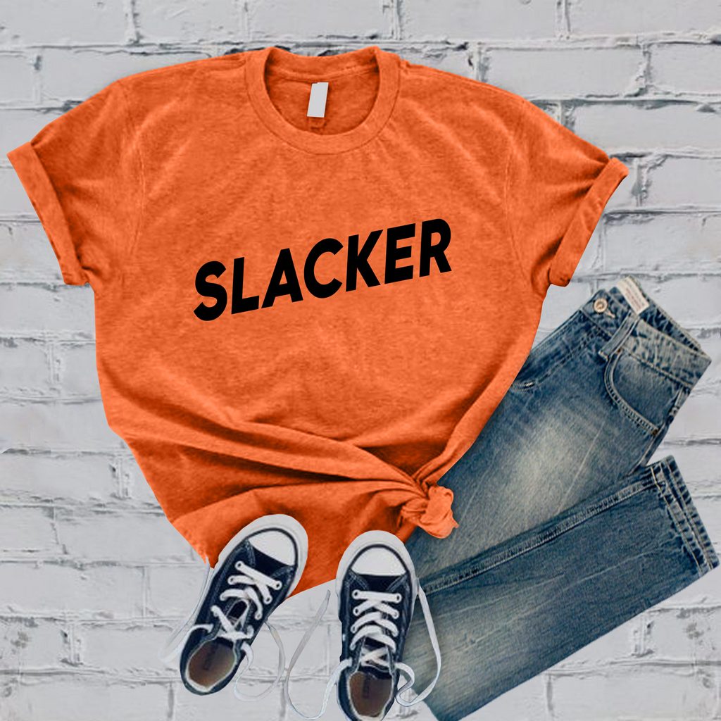 Slacker T-Shirt T-Shirt Tshirts.com Heather Orange S 