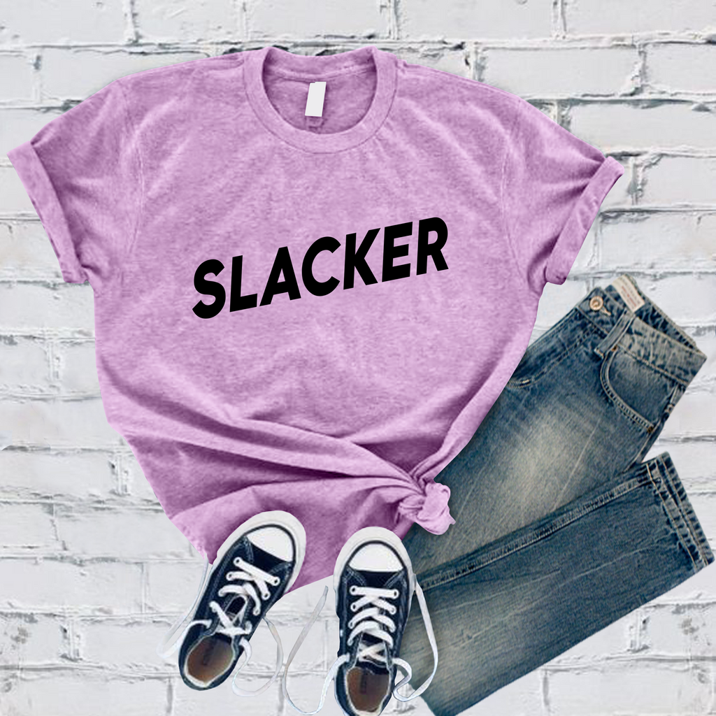 Slacker T-Shirt T-Shirt Tshirts.com Heather Prism Lilac S 