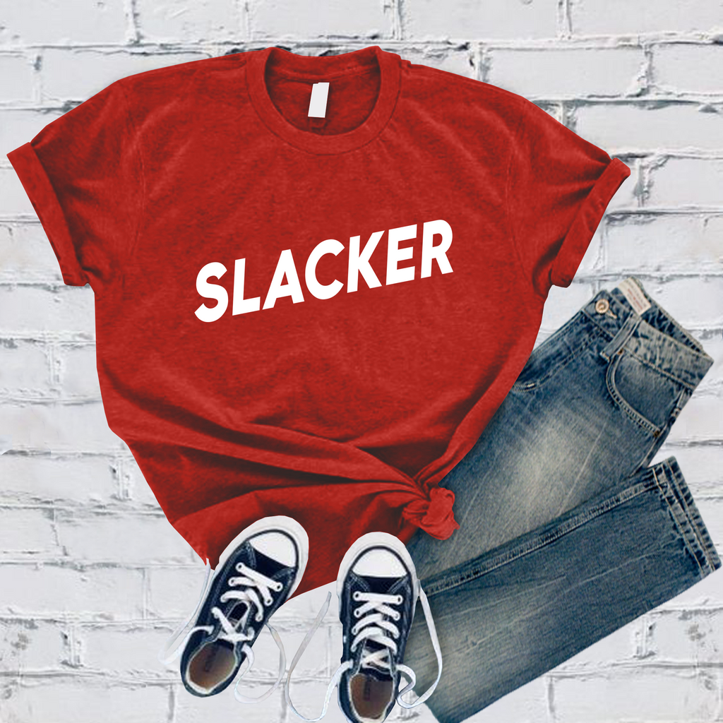 Slacker T-Shirt T-Shirt Tshirts.com Red S 